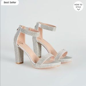 Rhinestone platform heels